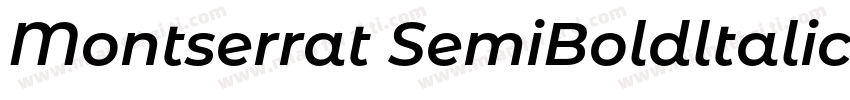 Montserrat SemiBoldltalic字体转换
